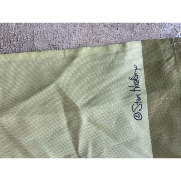 Steve Haskemp 27"x40" Garden Flag  "Fabulous Fall" leaves and acorn green red - Picture 3 of 3